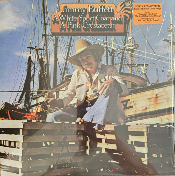 Jimmy Buffet - A white sport coat and a pink crustacean