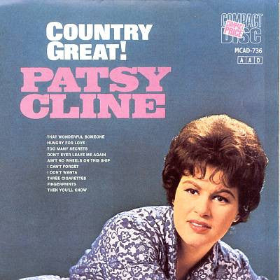 Patsy Cline - country great! CD
