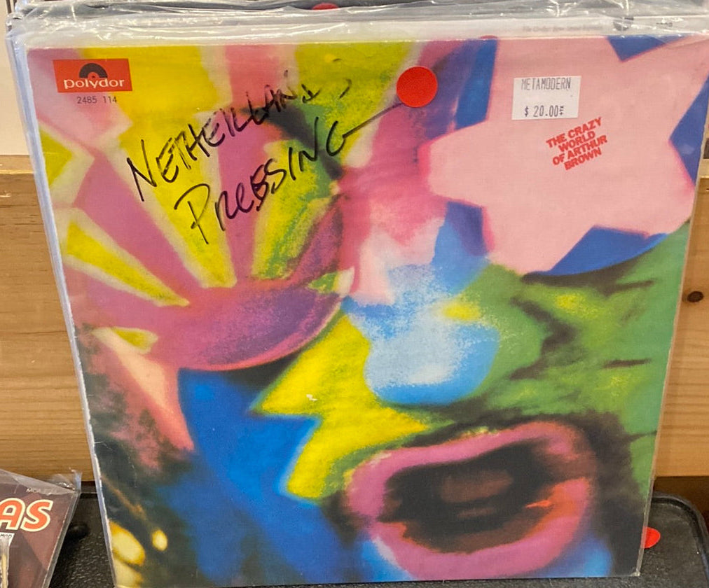 THE CRAZY WORLD OF ARTHUR BROWN - SELF TITLE FIRE VINYL LP