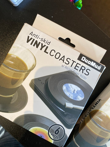 Vinyl coasters with player